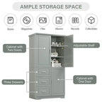 Armoire de rangement avec portes et trois tiroirs, 81 cm (32 po) l. x 183 cm (72 po) H