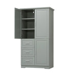 Armoire de rangement avec portes et trois tiroirs, 81 cm (32 po) l. x 183 cm (72 po) H