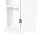 Meuble de rangement pour papier toilette, meuble d'angle au sol avec portes et étagères