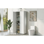 Meuble de rangement à deux portes pour salle de bain, bureau, étagère réglable, panneau MDF