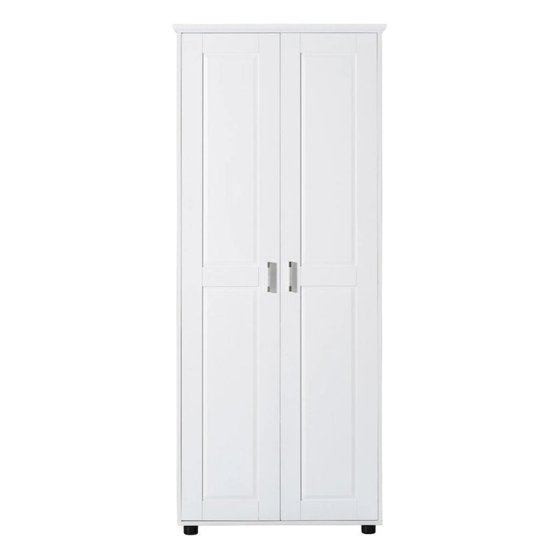 Meuble de rangement à deux portes pour salle de bain, bureau, étagère réglable, panneau MDF