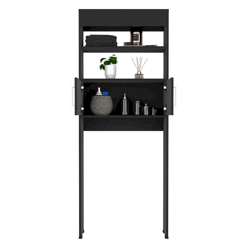Organisateur de rangement pour WC avec portes et étagères