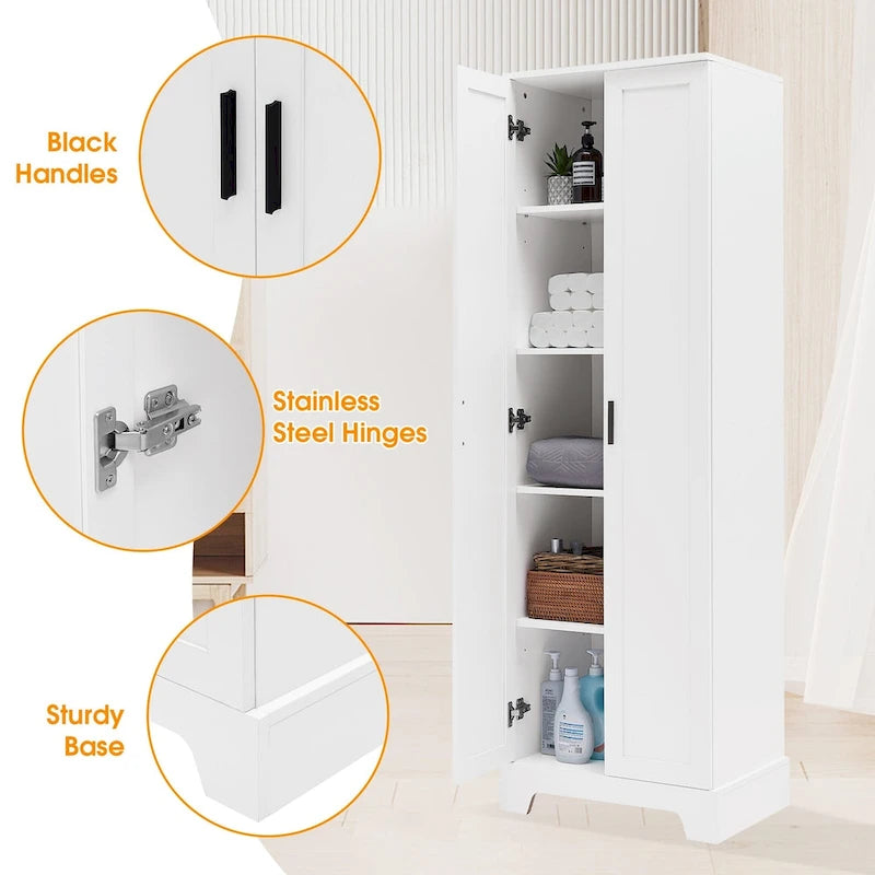Meuble de rangement à deux portes pour salle de bain - 23,30L * 16,90l * 71,20H