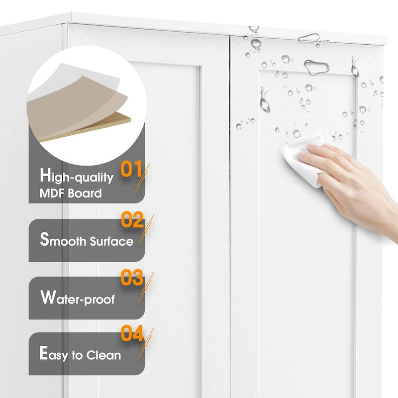 Meuble de rangement à deux portes pour salle de bain - 23,30L * 16,90l * 71,20H