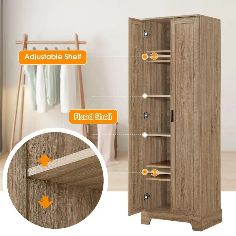 Meuble de rangement à deux portes pour salle de bain - 23,30L * 16,90l * 71,20H