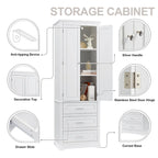Meuble de rangement haut avec tiroirs pour salle de bain/bureau