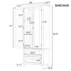 Meuble de rangement haut avec tiroirs pour salle de bain/bureau