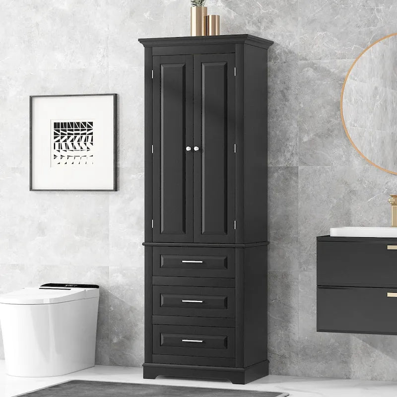 Meuble de rangement haut avec tiroirs pour salle de bain/bureau
