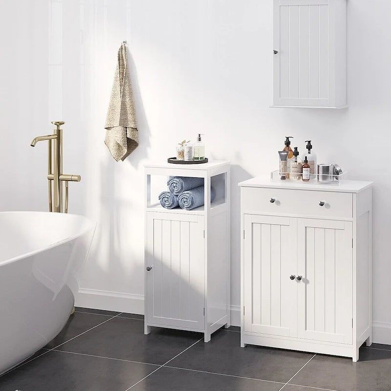 Meuble de salle de bain autoportant avec 1 tiroir et 2 portes