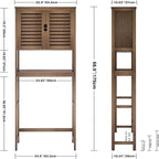 Meuble de Rangement Salle de Bain - 10.63P x 25.4L x 68.9H