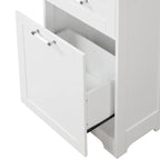 Meuble de rangement pour linge de 20 po L x 13 po P x 68,1 po H avec 2 tiroirs de tailles différentes et une étagère réglable