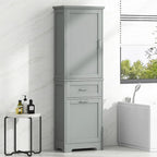 Meuble de rangement pour linge de 20 po L x 13 po P x 68,1 po H avec 2 tiroirs de tailles différentes et une étagère réglable
