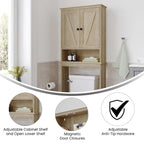 Meuble de rangement pour cabinet de toilette de ferme marron avec 2 étagères