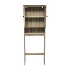Meuble de rangement pour cabinet de toilette de ferme marron avec 2 étagères