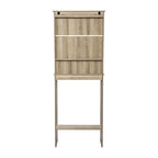 Meuble de rangement pour cabinet de toilette de ferme marron avec 2 étagères