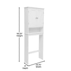 Meuble de rangement pour cabinet de toilette de ferme marron avec 2 étagères