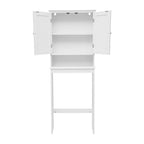 Meuble de rangement pour cabinet de toilette de ferme marron avec 2 étagères