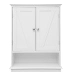 Meuble de rangement pour cabinet de toilette de ferme marron avec 2 étagères