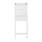 Meuble de rangement pour cabinet de toilette de ferme marron avec 2 étagères