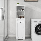 Meuble de rangement pour linge sale avec tiroir, 1 compartiment basculant