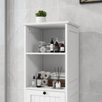 Meuble de rangement pour linge sale avec tiroir, 1 compartiment basculant