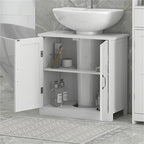 Meuble sous-vasque en bois pour salle de bain avec étagère réglable (sans vasque)