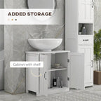 Meuble sous-vasque en bois pour salle de bain avec étagère réglable (sans vasque)