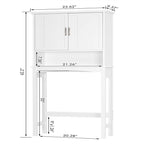 Meuble de rangement WC - 9,37P x 23,62L x 62,2H