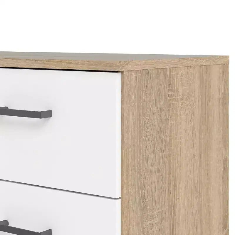 Tvilum, Commode double à 8 tiroirs chêne structure/blanc