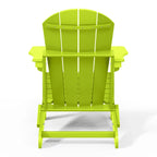 Chaise Adirondack pliante d'extérieur tout temps Polytrends Laguna résistante à la décoloration pour patio