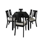 Ensemble de salle à manger classique 7 pièces en bois CraftPorch