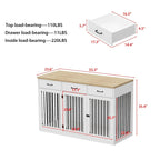 Grande cage pour chien moderne avec tiroirs de rangement - Finition élégante espresso