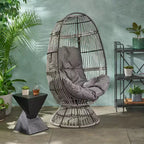 Fauteuil œuf pivotant en osier Pintan – Christopher Knight Home