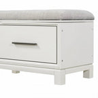 Banc à chaussures avec coussin amovible et rangement dissimulé pour l'organisation de l'entrée et du salon
