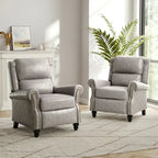 Fauteuil inclinable à dossier rembourré avec clous décoratifs (lot de 2)