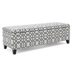 Banc de rangement rembourré moderne pour entrée de salon