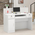 Bureau de réception rectangulaire en bois Secrétaire Bureau d'ordinateur