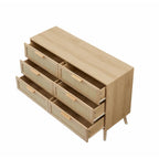 Commode de chambre à façades en rotin