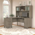 Bureau d'angle en L 60" Bush Furniture Somerset avec huche de rangement