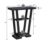 Table console Newport V avec étagères de Convenience Concepts