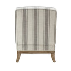 Fauteuil Rinaldo Farmhouse en polyester avec pieds en bois massif, lot de 2, par HULALA HOME