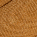Fauteuil pivotant d'appoint en tissu chenille tufté jaune