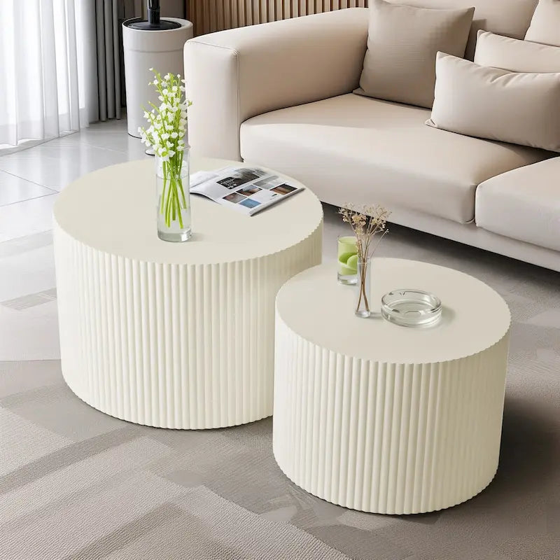 Ensemble de tables basses gigognes Wave Stripe