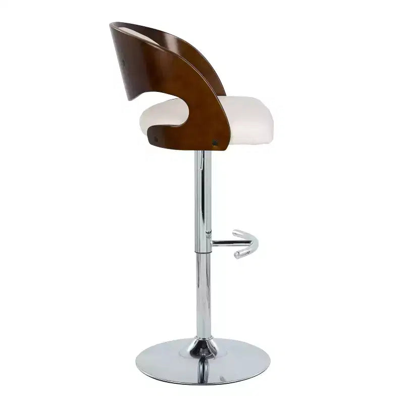 Lot de 2 tabourets de bar réglables pivotants Pino, style Mid-Century Modern - Lumisource