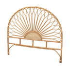 Tête de lit en rotin naturel, marron