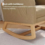 Fauteuil à bascule moderne avec oreiller et poches latérales, pour salon, chambre à coucher
