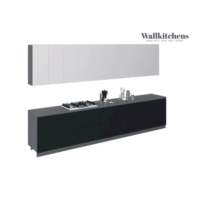 Ensemble d'armoires de cuisine modernes – 3,96 m de large, 153x24, plusieurs coloris