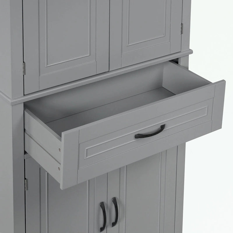 Meuble de rangement pour salle de bain avec portes et tiroir