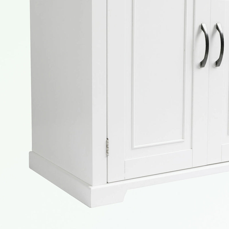 Meuble de rangement pour salle de bain avec portes et tiroir
