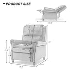 Fauteuil inclinable à dossier rembourré avec clous décoratifs (lot de 2)